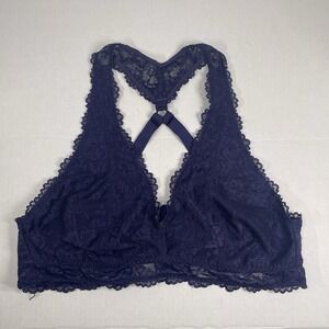 Savage X Fenty 1X Bralette Blue Lace Wireless Pullover RacerBack Rihanna